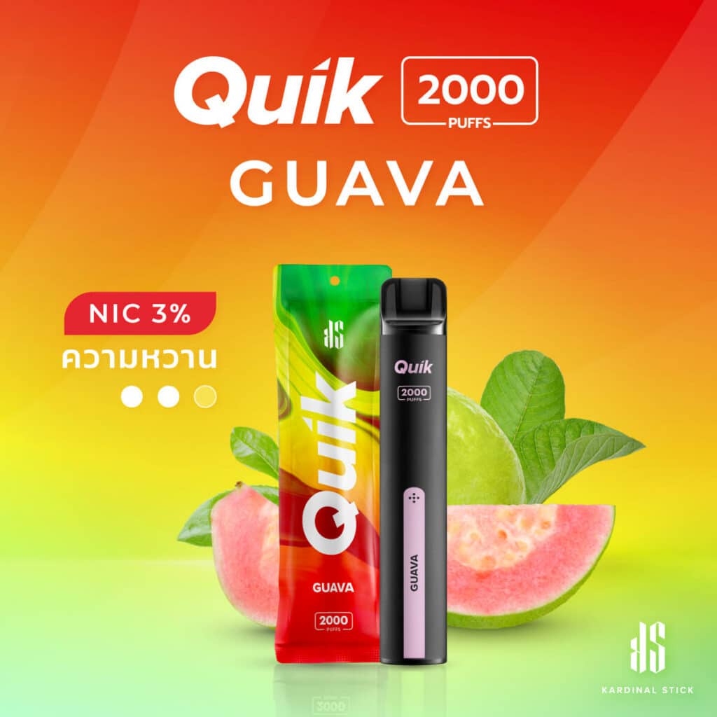 KS Quik 2000 Puffs กลิ่น Guava