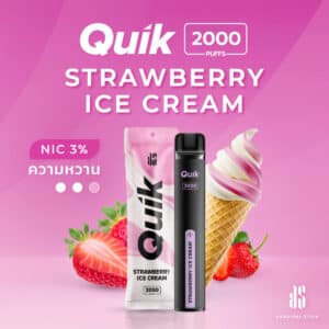 KS Quik 2000 Puffs กลิ่น Strawberry Ice Cream